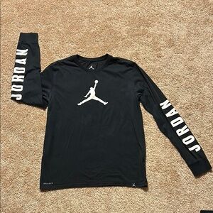 Jordan Black Long Sleeve Men’s Dri-Fit Shirt